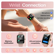 2025 New Smart Watch Bluetooth Call Message Reminder 24 Hour Health Monitoring Smart Watch Gift for Men and Women