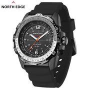 NORTH EDGE EVOQUE 2 Men Digital Military Watch Waterproof 50M Men's Sport Wristwatches Solar Power Luminous Enviormentally Clock