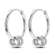 Geometry Hoop Earrings Original 925 Silver Star Moon Circle U-shape Earrings For Women Love Heart Fine Jewelry Wedding Gift