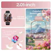 2025 New Smart Watch Bluetooth Call Message Reminder 24 Hour Health Monitoring Smart Watch Gift for Men and Women