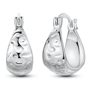 Geometry Hoop Earrings Original 925 Silver Star Moon Circle U-shape Earrings For Women Love Heart Fine Jewelry Wedding Gift