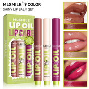 set Press Lipstick Solid Lip Gloss Long-lasting Easy Color Moisturizing Lip Gloss Pearl Mirror Lip Gloss