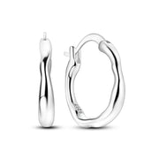 Geometry Hoop Earrings Original 925 Silver Star Moon Circle U-shape Earrings For Women Love Heart Fine Jewelry Wedding Gift