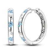 Geometry Hoop Earrings Original 925 Silver Star Moon Circle U-shape Earrings For Women Love Heart Fine Jewelry Wedding Gift