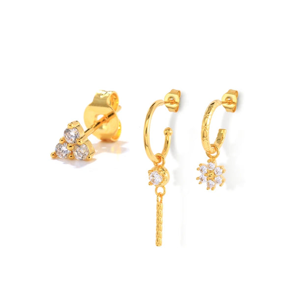 Multible Earring Jewelry Sets Earring for Women Fashion Casual Earrings Jewelry Circle Star Flower Geometry Piercing Earing