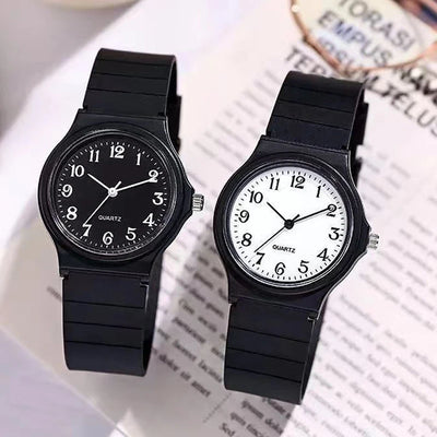 Watch Silicone Strap Simple Women Watch Student Ladies Quartz Wristwatch Waterproof Round Small Dial for Women