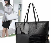Pink Striped Tote Bag Women's Large Capacity Fashion Shoulder Bag Travel Portable Shopping Bag Casual Canvas Bag Handbag