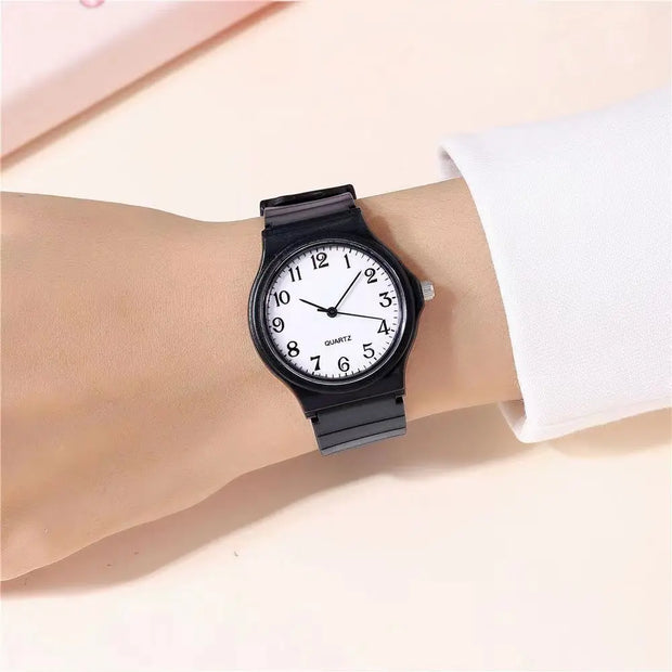 Watch Silicone Strap Simple Women Watch Student Ladies Quartz Wristwatch Waterproof Round Small Dial for Women
