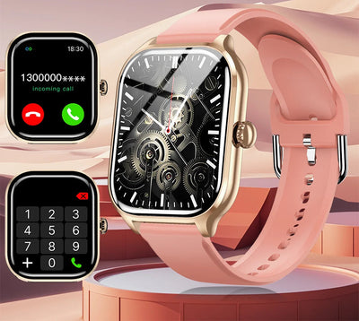 2025 New Smart Watch Bluetooth Call Message Reminder 24 Hour Health Monitoring Smart Watch Gift for Men and Women