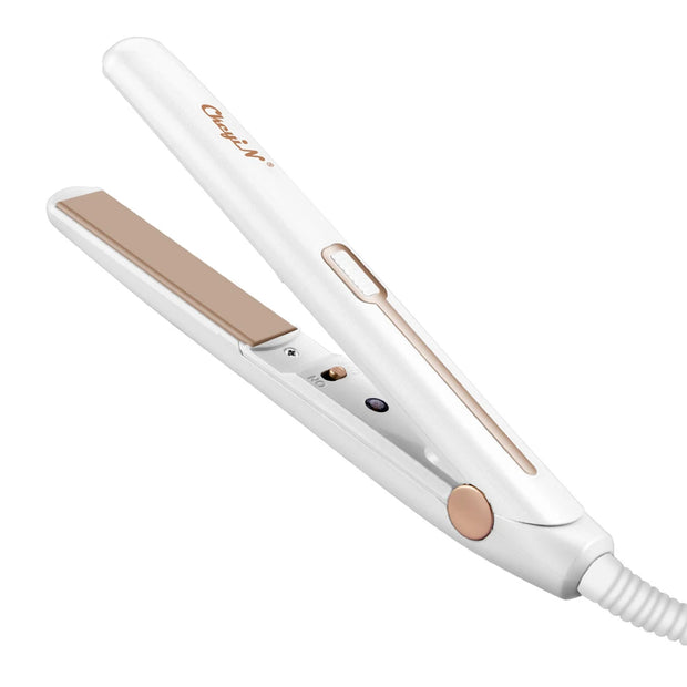 Mini Hair Flat Iron 2 in 1 Hair Straightener and Curler Portable Straightening Iron Constant Temperature