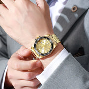 Stainless Steel Watch Men's European and American Business Leisure Quartz Watch Waterproof Outdoor Sports Watch