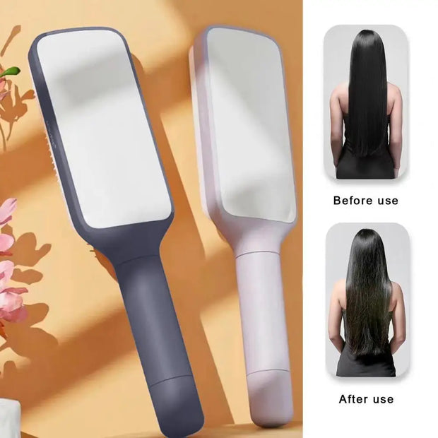 Comb Long Handle Anti-static Scalp Massage Hair Comb for Women Self Hair Brush with Retractable Comb Hairdressing Tool