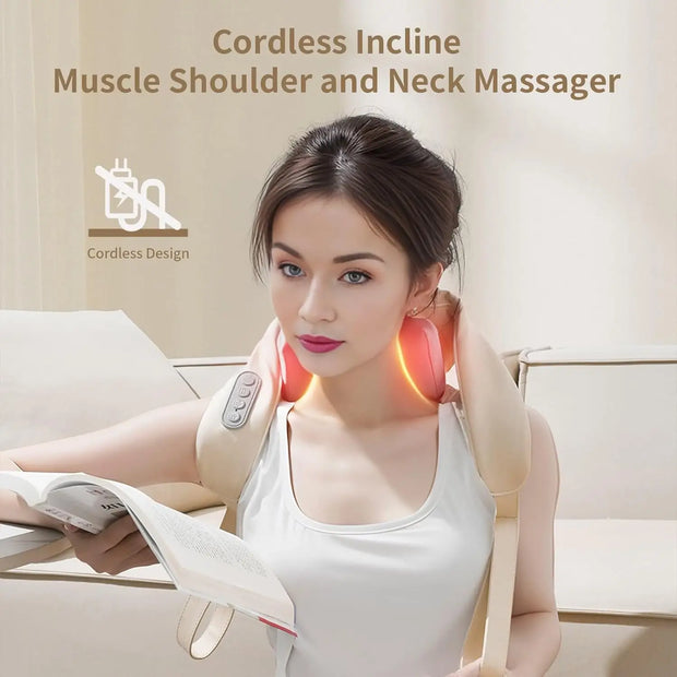 Brushless Massager Wireless Shoulder And Back Kneading Massage Shawl Neck masajeador