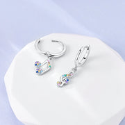 Geometry Hoop Earrings Original 925 Silver Star Moon Circle U-shape Earrings For Women Love Heart Fine Jewelry Wedding Gift