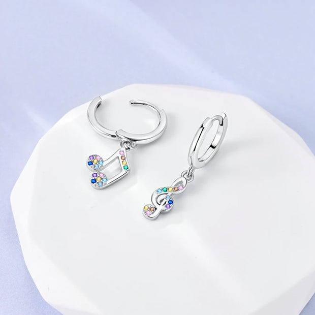 Geometry Hoop Earrings Original 925 Silver Star Moon Circle U-shape Earrings For Women Love Heart Fine Jewelry Wedding Gift