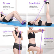 6-Tube Resistance Band Multi Function Tension Rope  6-Tube Elastic Yoga Pedal Puller For Sports Exercises At Gym