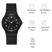 Watch Silicone Strap Simple Women Watch Student Ladies Quartz Wristwatch Waterproof Round Small Dial for Women