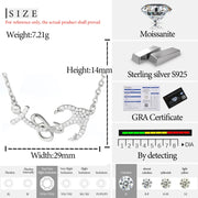 THUE High Quality Unisex 925 Silver Anchor Necklace For Men Women Hip Hop Jewelry Gifts